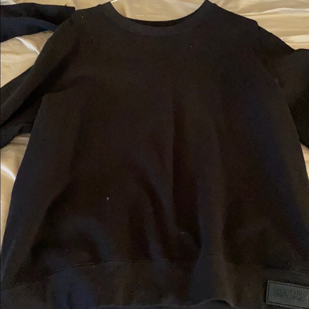 Large black crewneck